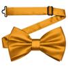 Branduce Gold Bow Tie for Men Pre-tied Adjustable Silk Blend Bowties for Wedding Party (BB05-14) view 1