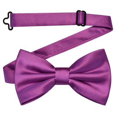 Branduce Raspberry Bow Tie for Men Pre-tied Adjustable Silk Blend Bowties for Wedding Party (BB05-06)