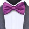 Branduce Raspberry Bow Tie for Men Pre-tied Adjustable Silk Blend Bowties for Wedding Party (BB05-06) view 2