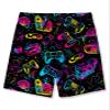ALISISTER Boys Swim Trunks with Compression Liner Neon Gamer Game Bathing Suit Kids Swim Shorts Boxer Briefs Swimsuit Swimming Size 7 view 1