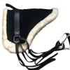 EQUIGEAR Western Horse Leather Bareback PAD with Stirrups TREELESS Saddle Girth Cinch Included TACK Fleece Non Slip Contoured A-01 view 1