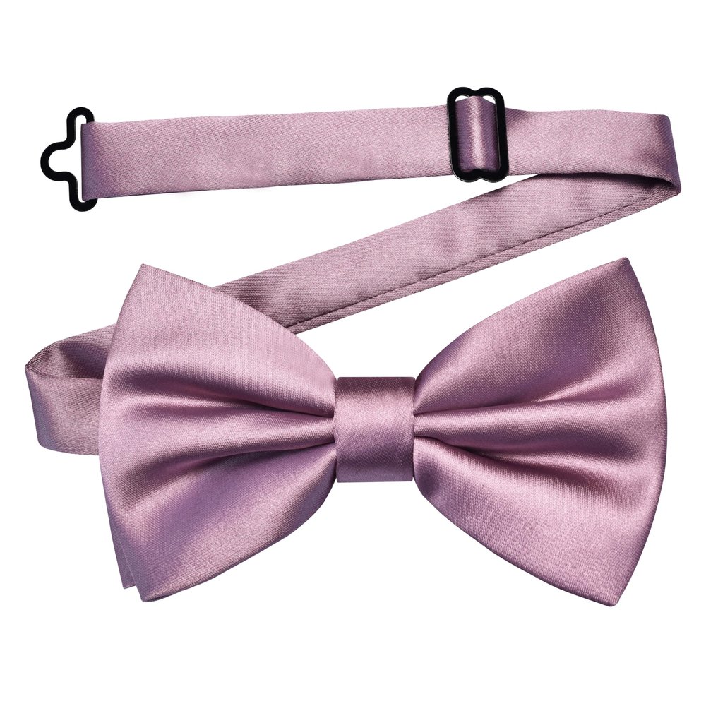 Branduce Dusty Rose Bow Tie for Men Pre-tied Adjustable Silk Blend Bowties for Wedding Party (BB05-31)