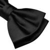 Branduce Black Bow Tie for Men Pre-tied Adjustable Silk Blend Bowties for Wedding Party (BB05-24) view 3