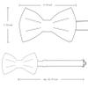 Branduce Black Bow Tie for Men Pre-tied Adjustable Silk Blend Bowties for Wedding Party (BB05-24) view 4