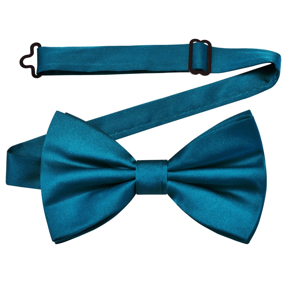 Branduce Teal Bow Tie for Men Pre-tied Adjustable Silk Blend Bowties for Wedding Party (BB05-40)