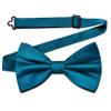 Branduce Teal Bow Tie for Men Pre-tied Adjustable Silk Blend Bowties for Wedding Party (BB05-40) view 1