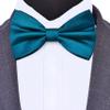 Branduce Teal Bow Tie for Men Pre-tied Adjustable Silk Blend Bowties for Wedding Party (BB05-40) view 2