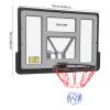 CRYBY Indoor Outdoor Basketball Backboard & Rim Combo, Pole Mount Basketball Rack & Mounting Bracket Hoop with Adjustable Goal PET Backboard, Basket Ball Hoop for School Gyms view 2
