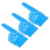 PATIKIL Giant Foam Finger 18 Inch, 3 Pack EVA Number 1 DIY Blank Foam Hand Cheerleading for Sports Events Spirit Games Party, Blue view 1