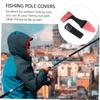balacoo 1set Fishing Rod Protector Set Rod Covers High Elasticity and Skid Resistance Lightweight Design for Daily Use Includes Red Fishing Stick Cover view 3