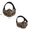 Airsoft Half Face Masks, Half Lower Steel Mesh Airsoft Protective Gear Breathable Silicone Lining Mesh Cover for Adult Men Women BBS Airsoft Shooting CS Survival Games (TAN) view 2