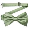 Branduce Sage Green Bow Tie for Men Pre-tied Adjustable Silk Blend Bowties for Wedding Party (BB05-26) view 1