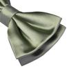 Branduce Sage Green Bow Tie for Men Pre-tied Adjustable Silk Blend Bowties for Wedding Party (BB05-26) view 3