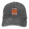 NineFit Basics My Favorite Player Calls Me Dad Hat Funny Cowboy Baseball Cap Washed Denim Dad Hat Women Men Sunhat, Deep Heather view 1