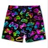 ALISISTER Boys Swim Trunks Size 10-12 with Compression Liner Neon Game Gamer Bathing Suit Kids Swim Shorts Boxer Briefs Swimsuit Swimming