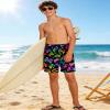 ALISISTER Boys Swim Trunks Size 10-12 with Compression Liner Neon Game Gamer Bathing Suit Kids Swim Shorts Boxer Briefs Swimsuit Swimming view 2
