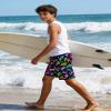 ALISISTER Boys Swim Trunks Size 10-12 with Compression Liner Neon Game Gamer Bathing Suit Kids Swim Shorts Boxer Briefs Swimsuit Swimming view 3