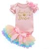 Acwssit Aunties Bestie Baby Clothes Girl Baby Gifts From Aunt Little Bestie Auntie Baby Girl Outfits Pink Bodysuit Rainbow Skirt 6 Months view 1