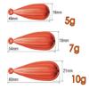 Cuoyuqie 6pcs Fishing Practice Casting Plugs 1/4oz-3/4oz Soft Plastic Baitcasting Weight view 3