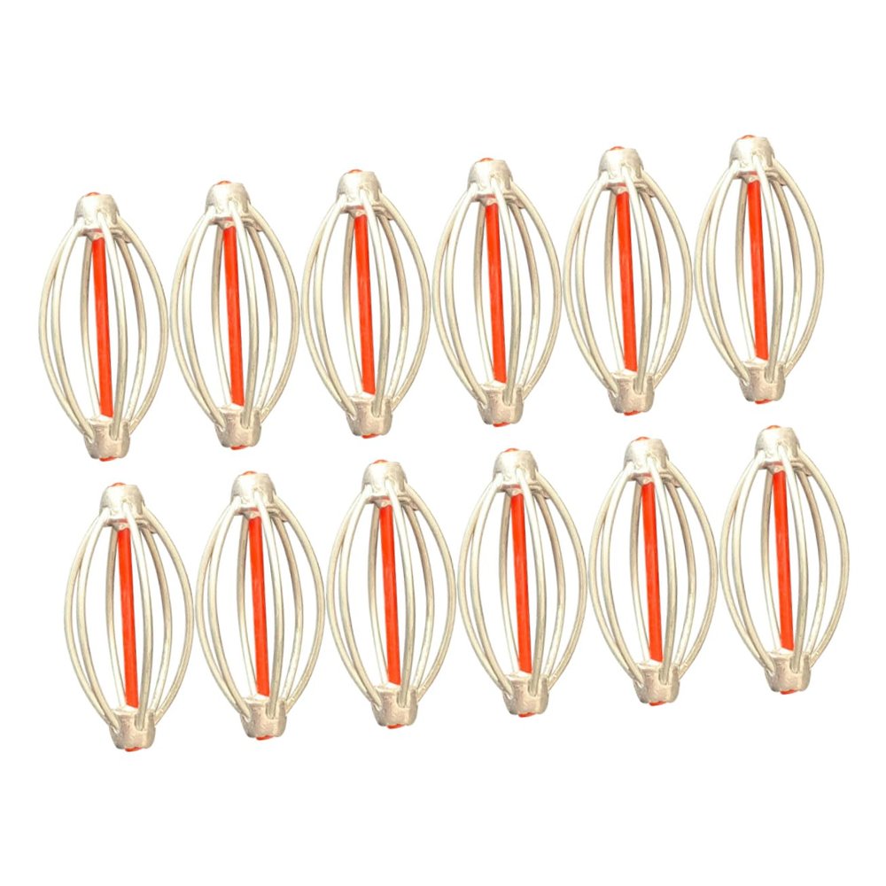 balacoo 12pcs Fishing Bait Cages Portable Carp Feeder Bait Release Tool for Fishing Easy to Carry and Use for Attracting Fish No Waste