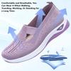 Women's Woven Orthopedic Breathable Soft Shoes Go Walking Slip on Diabetic Foam Shoes Hands Free Slip in Sneakers Arch Support, Purple, 9.5-10 Wide view 4