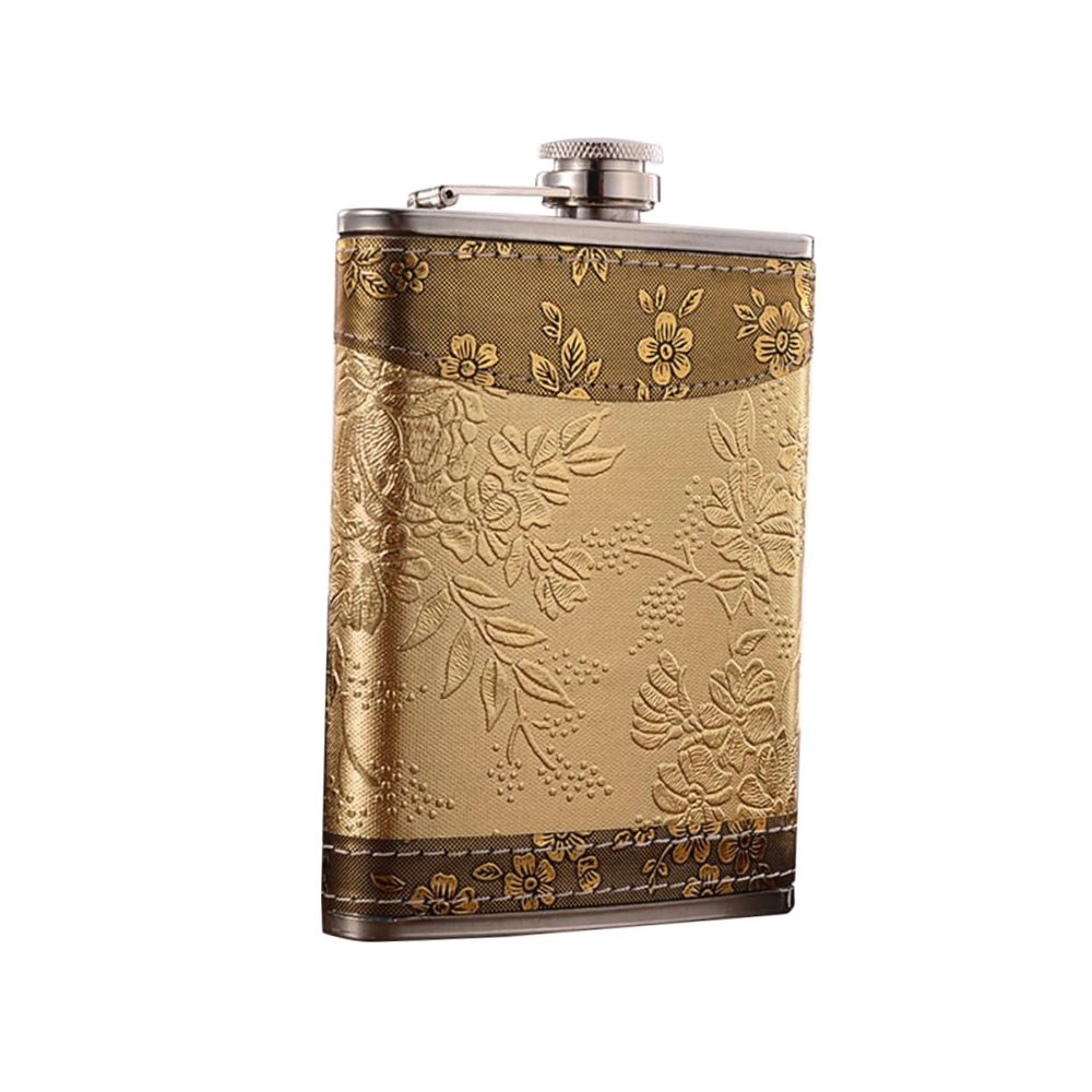 IMIKEYA Whisky Flask for Men Portable Stainless Steel Flask Leakproof Cover for Hiking Camping