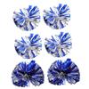 Anneome 6pcs Cheerleading Pom Poms for Dance Parties Sports Events and Team Spirit Metallic Foil Pompoms Finger Handle view 1