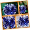 Anneome 6pcs Cheerleading Pom Poms for Dance Parties Sports Events and Team Spirit Metallic Foil Pompoms Finger Handle view 4