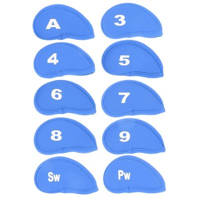 SUPVOX 10pcs Golf Club Covers Driver Hybrid Putter Covers Portable Golf Supplies Fit for Mallet Putter Clubs
