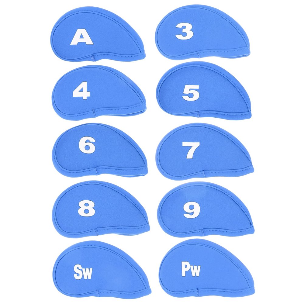 SUPVOX 10pcs Golf Club Covers Driver Hybrid Putter Covers Portable Golf Supplies Fit for Mallet Putter Clubs