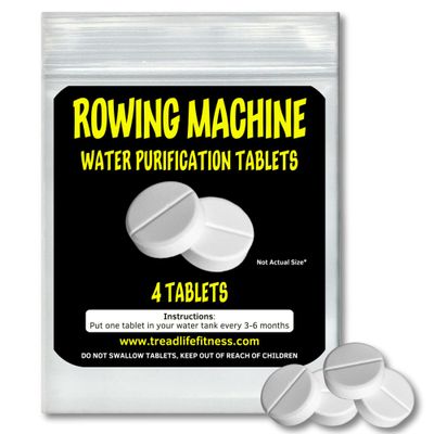 Rowing Machine Water Purification Tablets | Universal Water Rowing Machine Tank Cleaner | Safe, Eco-Friendly Formula | 4 Tablets