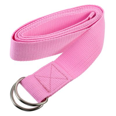 WHAMVOX Yoga Tension Strap Non-elastic Stretching Auxiliary Equipment Pink Yoga Rope for Flexibility and Support for Beginners and Advanced Practitioners