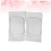 SOESFOUFU 2pcs Thick Sponge Knee Pads for Gym and Sports Training Elastic Support Sleeves for Squats Volleyball Running and Weightlifting Non-slip Design Grey view 3