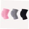 SOESFOUFU 2pcs Thick Sponge Knee Pads for Gym and Sports Training Elastic Support Sleeves for Squats Volleyball Running and Weightlifting Non-slip Design Grey view 4