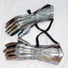 NineFit Basics Medieval Knight Gauntlet Armor, Larp Armor, Cosplay Armor,Sca Armor, Functional Armor Gloves, Gifts Item, Standard, Silver view 2