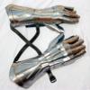 NineFit Basics Medieval Knight Gauntlet Armor, Larp Armor, Cosplay Armor,Sca Armor, Functional Armor Gloves, Gifts Item, Standard, Silver view 3