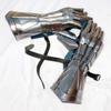 NineFit Basics Medieval Knight Gauntlet Armor, Larp Armor, Cosplay Armor,Sca Armor, Functional Armor Gloves, Gifts Item, Standard, Silver view 4