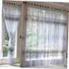 Cabilock Semi-Sheer Window Curtain Polyester Nice Wear Tear Resistance Boho Style for Home Grey view 2