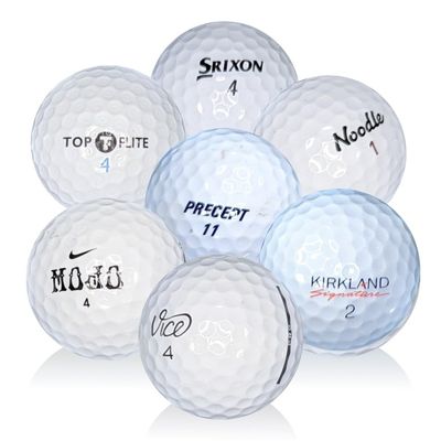 Afford-A-Ball Golf. (50 Pack) Used and Recycled White Balls Mix. Miscellaneous Value Brands. Supplies for Men & Women. Practive and Play (50 - Near Mint, 4A / Good, 3A, AAAA/AAA)