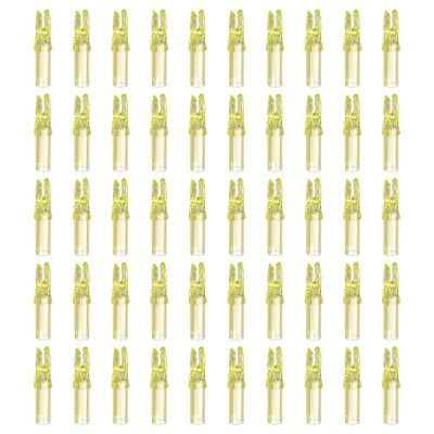 PATIKIL Archery Arrow Nocks 6.2mm 0.244", 50 Pack Insert Arrow Nock Replacement for Shooting, Transparent Yellow