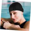 Anneome 2pcs Pu Swimming Hat for Men and Women Flexible Skid Swim Cap Comfortable Hair Protector for Hair and Dreadlocks for Use view 2