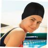 Anneome 2pcs Pu Swimming Hat for Men and Women Flexible Skid Swim Cap Comfortable Hair Protector for Hair and Dreadlocks for Use view 4
