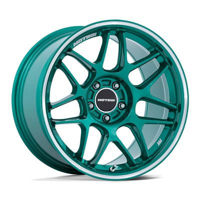 Motegi MR158 TSUBAKI 18X9.5 5X112 6.63 35mm HOKKAIDO GREEN W/MACHINED LIP - MR158ED18955735