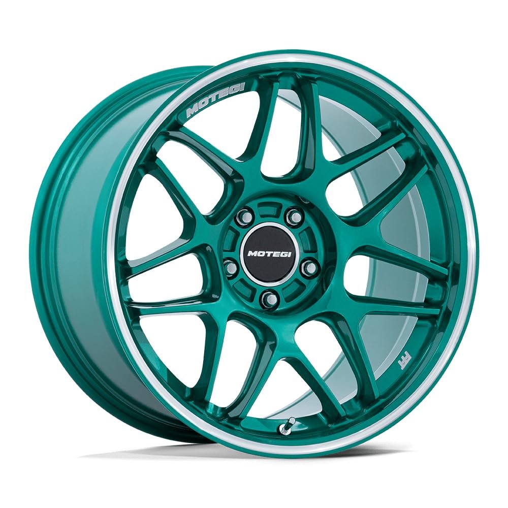 Motegi MR158 TSUBAKI 18X9.5 5X112 6.63 35mm HOKKAIDO GREEN W/MACHINED LIP - MR158ED18955735