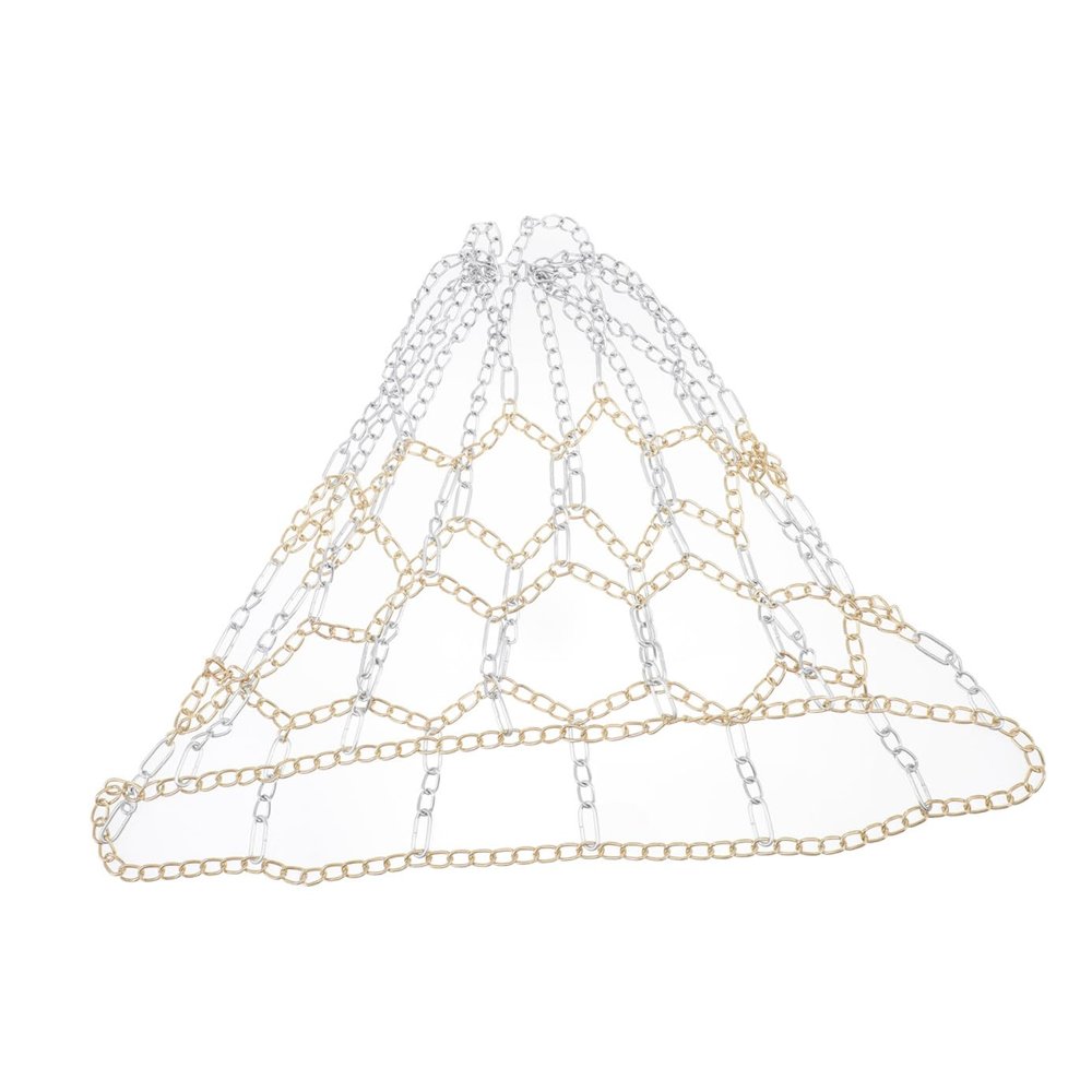 Yardwe 1pc Sturdy Outdoor Basketball Net Weather-Resistant Iron Chain Replacement for Standard Basketball Hoops Easy to Install Conditions