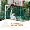 Yardwe 1pc Sturdy Outdoor Basketball Net Weather-Resistant Iron Chain Replacement for Standard Basketball Hoops Easy to Install Conditions view 3