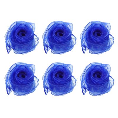 PATIKIL Dance Scarves, 6 Pcs Square Juggling Scarves 24 by 24 Inches for Play Magic Music Activity Juggling Dressing, Blue