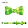 Qenidm Boy Suspenders Bow Tie Set, Forestgreen Suspenders with Sage Beige Check view 4