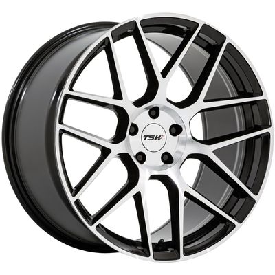TSW TW002 22X9 5X120 G-BLK-MCH 27MM Custom Wheel