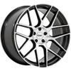 TSW TW002 22X9 5X120 G-BLK-MCH 27MM Custom Wheel view 1